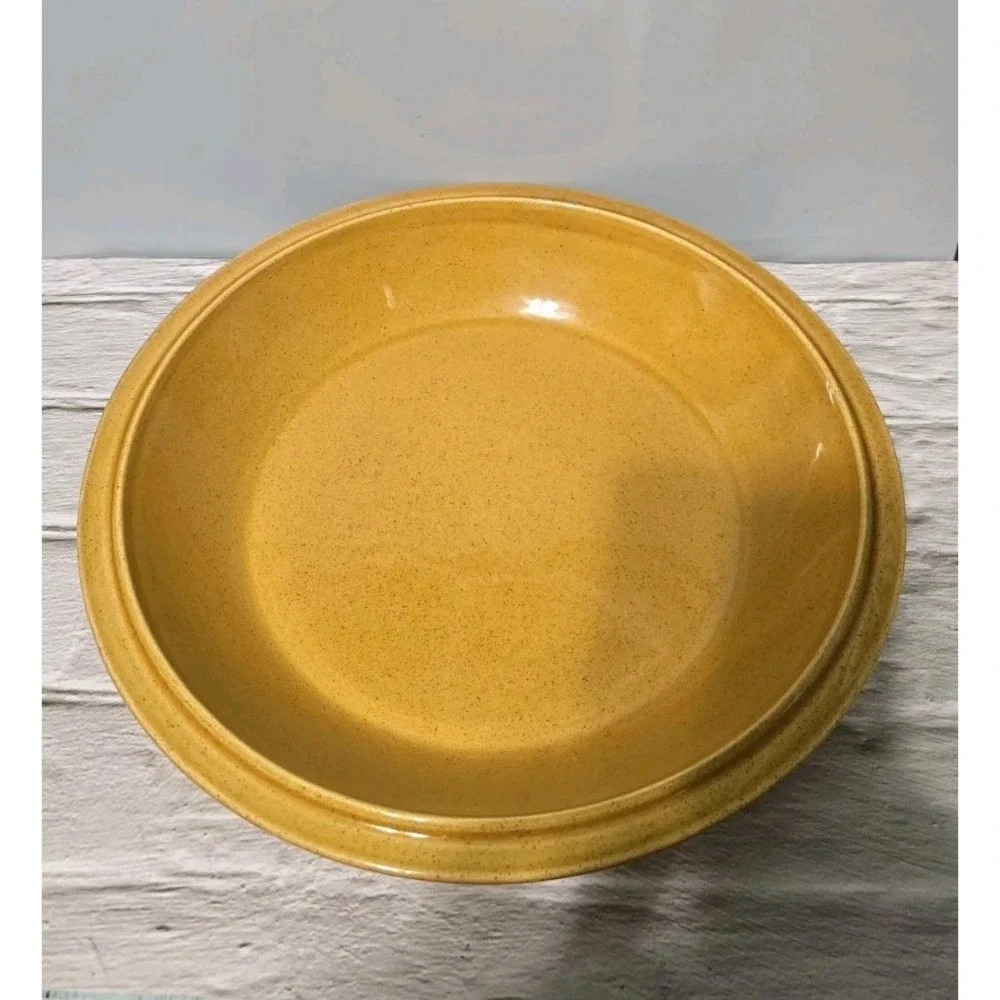 Vintage Ceramic Covered Apple Pie Plate Dish Keeper w/ Lid 1980's from Portugal